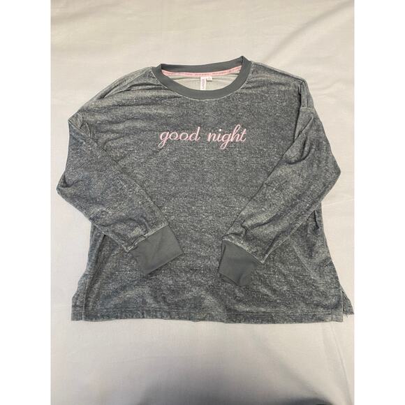 Woman's Joyspun Gray Long Sleeve Long Pants PJ Set - Medium Cozy Soft - Picture 2 of 6